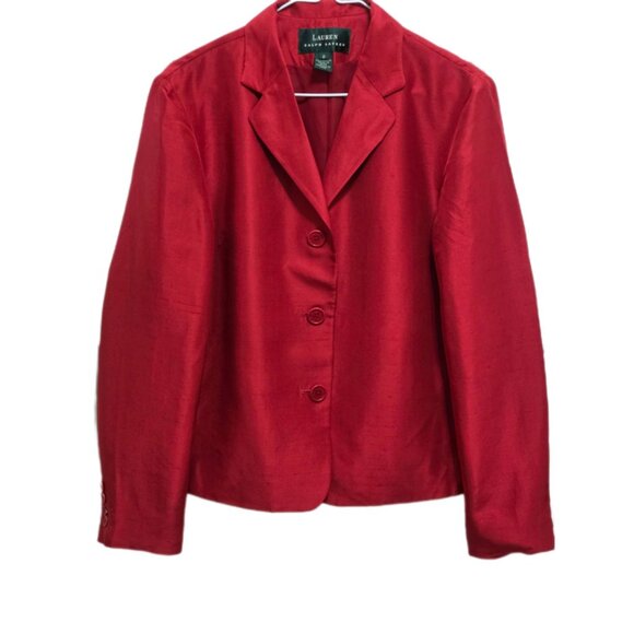 Lauren Ralph Lauren Jackets & Blazers - 1150 Lauren Ralph Lauren Silk 3 Button Lined Blazer